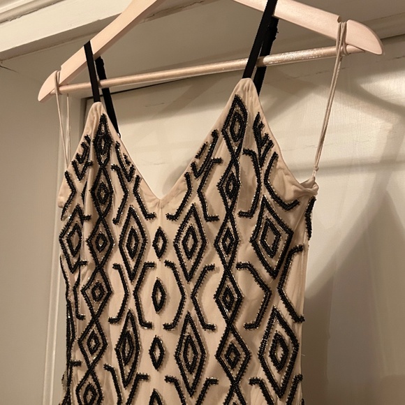 ALICE + OLIVIA Arlette Midi Dress Black/Cream Size 2 - Picture 11 of 12